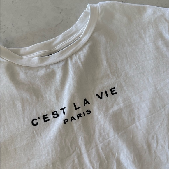 SHEIN White Short Sleeve Tee - Picture 2 of 2